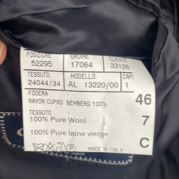 Canali Size 36R/46EU Blue with silver and yellow check - Picture 9 of 16